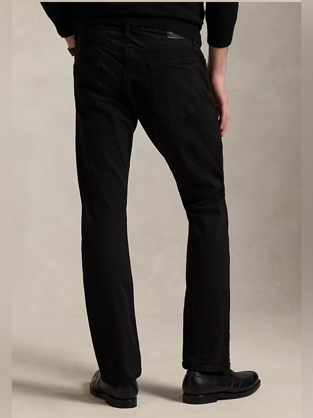 POLO RALPH LAUREN VARICK SLIM STRAIGHT JEANS BLACK 33x32
